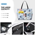 thumbnail image 2 of Wukai Cute Chameleons On Blue Print Zipper Bag,large Beach Tote Bag,Waterproof Sandproof Bag,Grocery and Picnic Tote Travel Bag, 2 of 5