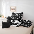 thumbnail image 6 of Erosebridal Football Sport Games Kids 7 Pieces Bedding Comforter Set,First Letter J Full Bedding Set For Soccer Gamer,Reversible Black, 6 of 7