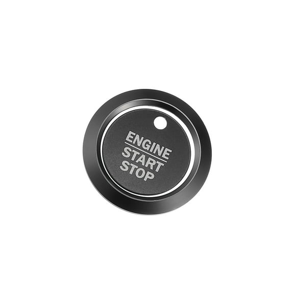 Engine Start Stop Button Cover Kit One Click Push Start Button Sticker for Ford F-150 2016-2021 Aluminum Alloy Black