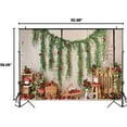 thumbnail image 5 of 7x5FT Newborn Sweet Strawberry Portrait Backdrop Baby Girl Birthday Cake Smash Background Photo Studio Green Leaves Party Decorations, 5 of 5