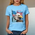 thumbnail image 4 of mgoYE T-Shirt for Women Casual 250th Anniversary USA Shirt, 250 Anniversary USA T-Shirt, Independence Day O-Neck Tshirt for Women Men(Sky Blue,XL), 4 of 8