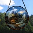 thumbnail image 2 of Christmas House Stained Glass Suncatcher, Christmas House, Christmas House Stained Glass Decor, Hanging Ornament for Christmas, Christmas Womens Gifts for Birthday GNIEsL, 2 of 5