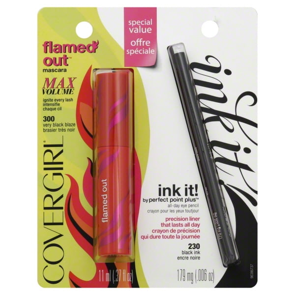 COVERGIRL Flamed Out Mascara & Perfect Point Plus Eyeliner, 2 pc
