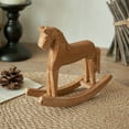 thumbnail image 4 of Hbdhejl Handmade Wooden Rocking Horse Toy Mini Desktop Rocking Horse Decoration Desktop Ornament Home Decoration, 4 of 5