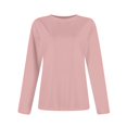 thumbnail image 5 of Women's Spring Summer Tops Women's Long Sleeve Round Neck Gradient Print Shirt Basic T-shirt Casual Autumn Tops, 5 of 5