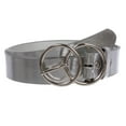 thumbnail image 2 of 1 1/2" Snap On Round Double Circle O-Ring Buckle With Leather Belt, 2 of 2