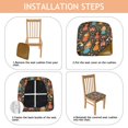 thumbnail image 4 of Colorful Princess Castle Pattern Seat Covers for Dining Room Chairs Set Of 4,Stretch Printed Washable Chair Seat Cover with Elastic Ties and Button,Removable Waterproof Couch Cushion Covers, 4 of 6