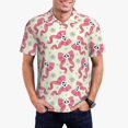 thumbnail image 5 of Yiaed Bow With Sugar SkullPrint Men's Short Sleeve Polo Shirt,Golf Polo for Men Three-Button Golf Shirt Athletic Casual Collared T-Shirt- 4X-Large, 5 of 7