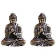 thumbnail image 1 of 2X Mini Estatua de Buda Estatua de Buda de Bronce Budismo Estatua de Buda Sakyamuni de Bronce de Cobre Puro, 1 of 9