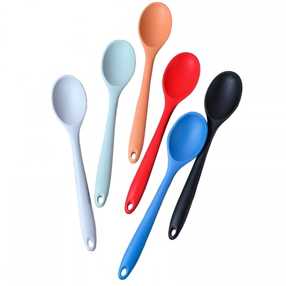 ACDANC 6Pc Silicone Spoon Soup Tea Cocktail Espresso Spoon Japanese Ramen Mix- Kitchen, Dining & Bar Ramen Spoon