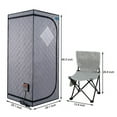 thumbnail image 5 of Juiluna 700W Portable Infrared Sauna with Reading Light Foldable Chair Fast Heating Auto Power-off Protection Personal Home Spa (Full Size ), 5 of 9