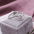thumbnail image 3 of Bow Jewel 2.06 Ct Round Cut Diamond Engagement Ring - 14K White Gold Plated - Beautiful Ring for Couples - Elegant Solitaire with Accent and Eternity Diamonds - Dazzling Choice for Your Special Day, 3 of 9
