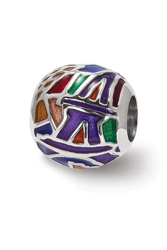 925 Sterling Silver Reflections City Impressions Paris Moasic Enamel Bead; for Adults and Teens; for Women and Men