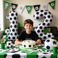 thumbnail image 6 of 40in Black And White Soccer Ball Number 2 Football Balloon Large Digit 2 | Suitable For Birthday Soccer Themed Party Decorations, 6 of 9