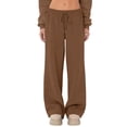 thumbnail image 3 of Nestiefly Wide Leg Sweatpants Women Fleece Sweat Pants Fall Spring Clothes 2026 Baggy Jogger Sweatpant with Pockets Coffee XL, 3 of 5