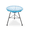 Blue, variant on Tcbosik 17.7" Round Side Table with Glass Top for Outdoor, Small End Table with Metal Legs, Accent Table for Balcony, Garden, Patio, Backyard, Black