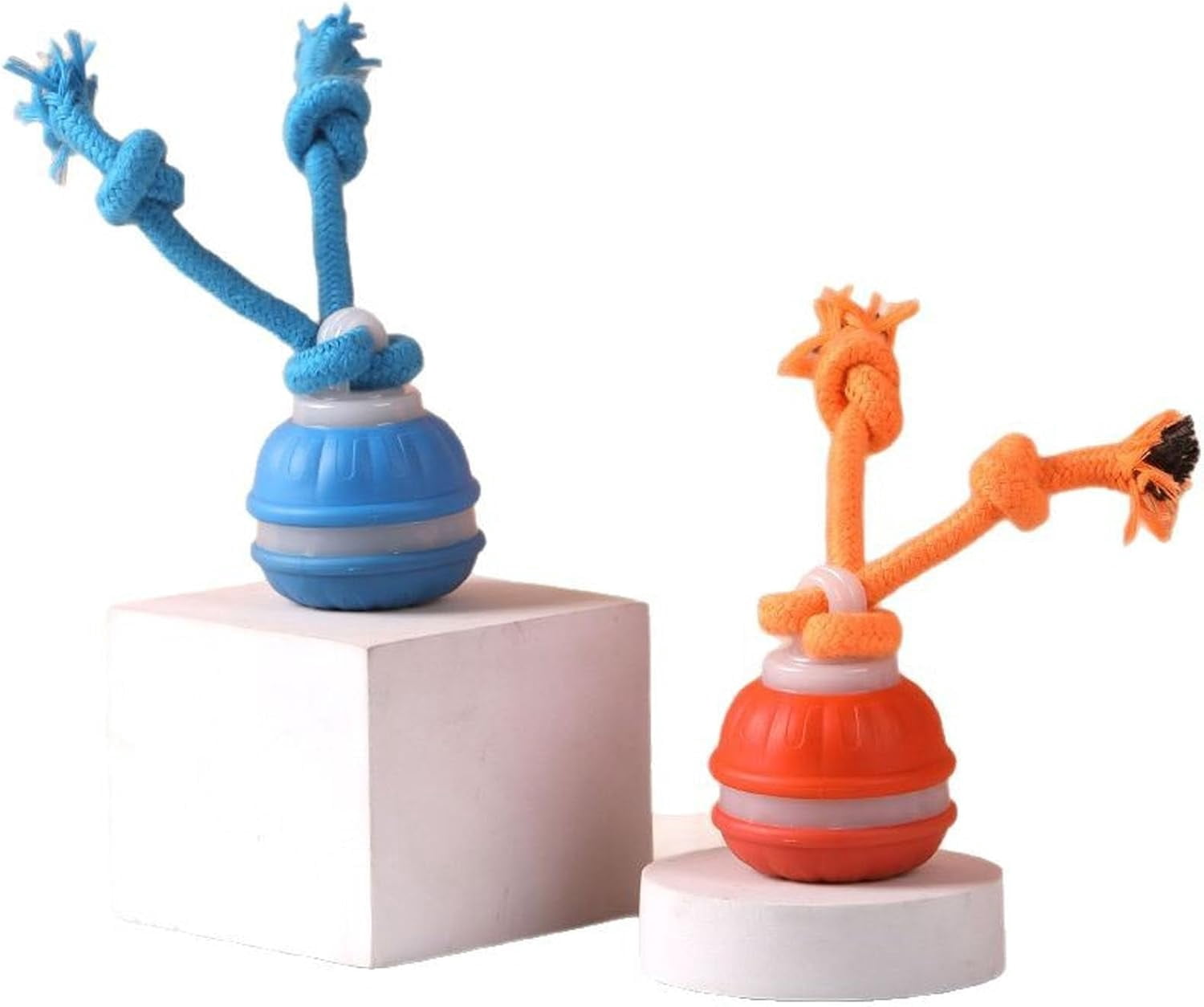 Interactive Dog Toys, Squeaky Dog Toys, Rolling Ball for Puppy and Medium Dogs, Squeaky Indoor/Outdoor Play