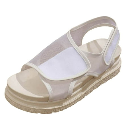 

Blphud Spring Womens Shoes Suede Sandals Women Women s Breathable Sandals Fashionable Thick Sole Casual Sandals Platform Sandals White 39