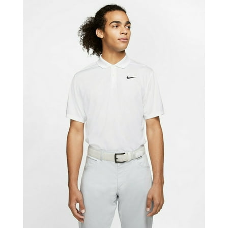 Nike Dri-FIT Victory White/Black Men’s Golf Polo Size L