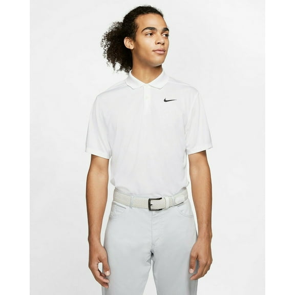 Nike Dri-FIT Victory White/Black Men’s Golf Polo Size L