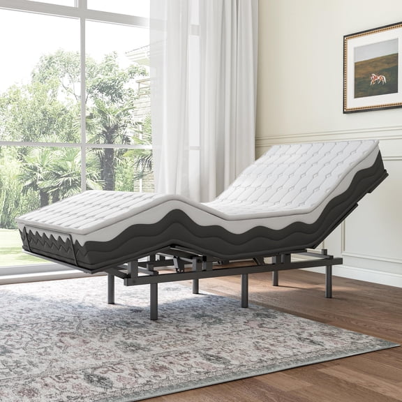 Luku Adjustable Bed Frame, Twin, with Wireless Remote and Memory Function