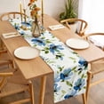 thumbnail image 3 of Table Runner 36 Inches Long for Kitchen Dining, Blue Green Spring Floral Dresser Scarf Farmhouse, Dining Table Decorations for Wedding/Parties, Weeping Botanical Summer 13 x 36 In, 3 of 8
