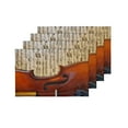 thumbnail image 4 of MKHERT Musical Curves Violin Against Music Notes Placemats Table Mats for Dining Room Kitchen Table Decoration 12x18 inch,Set of 4, 4 of 4