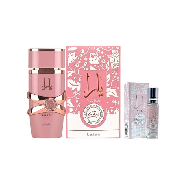 Perfume Lattafa Yara Elixir 100ml EDP más Yara Roll On 10 ML