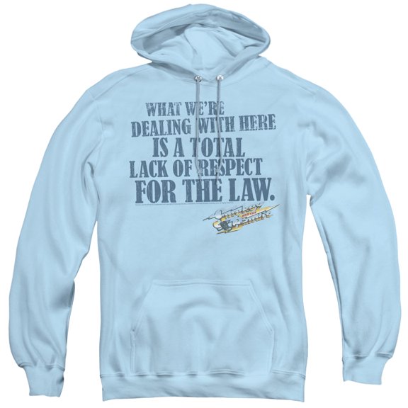 Smokey And The Bandit Lack Of Respect Adult Pullover Hoodie Sweatshirt Light Blue