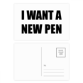 thumbnail image 1 of I Want A New Pen Postcard Set Birthday Mailing Thanks Greeting Card, 1 of 3
