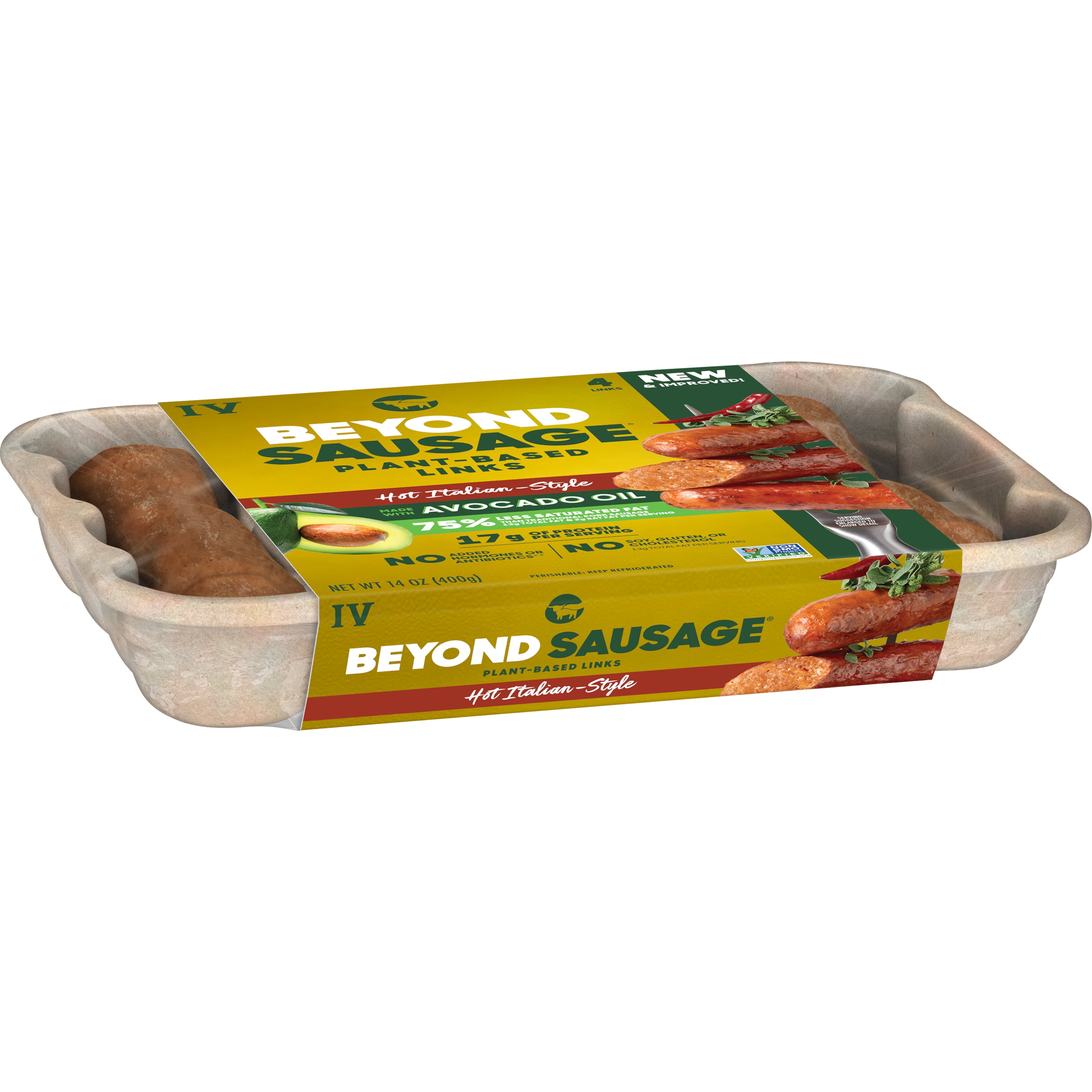 Beyond Meat Beyond Sausage Plant-Based Dinner Sausage Links, Hot Italian 14 oz