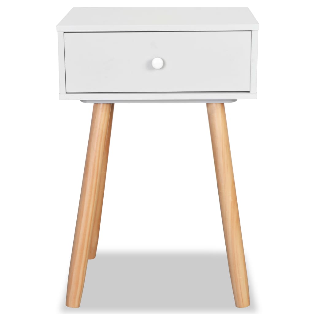 Kepooman Mid-century End Tables with Storage Drawer for Living Room Office, Set of 2, White Kepooman Mid-century End Tables with Storage Drawer for Living Room Office, Set of 2, White