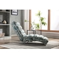 thumbnail image 3 of Modern Upholstered Massage Chaise Lounge, Linen Long Chaise with Heating Fuction, Ergonomic Electric Recliner for Office Living Room, Rug Flower, 3 of 9