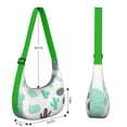 thumbnail image 4 of Crescent Bag for Commuter Office Workers Nylon Cross Body Hobo Bag with Adjustable Strap Cactus, 4 of 5