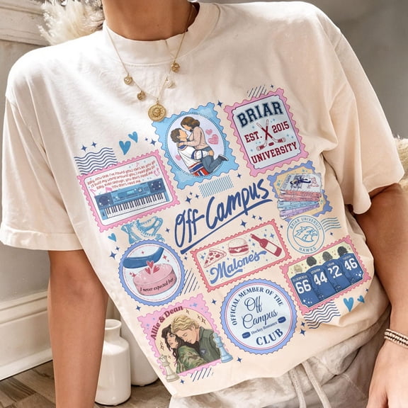 Off Campus Hockey Stamps Shirt Briar University TShirt Hockey Romance Series Graham 44 Rea