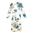 thumbnail image 4 of Babysbule Liquidation Robes d'Automne pour Femmes Mode Femmes Décontracté Élégant Col Rond Imprimé Été Manches Longues Poches Robe, 4 of 5