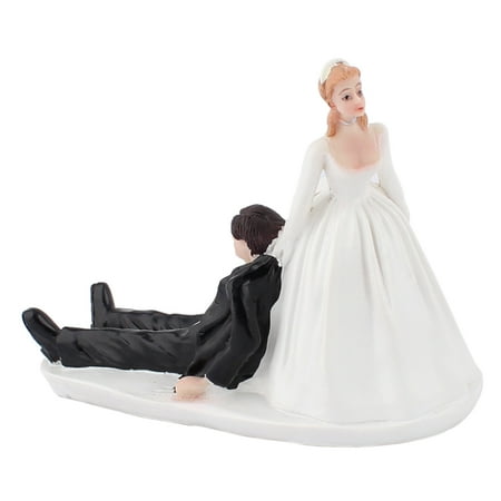 Groom Pulling Bride Wedding Cake Topper Groom Pulling Bride Wedding Cake Topper