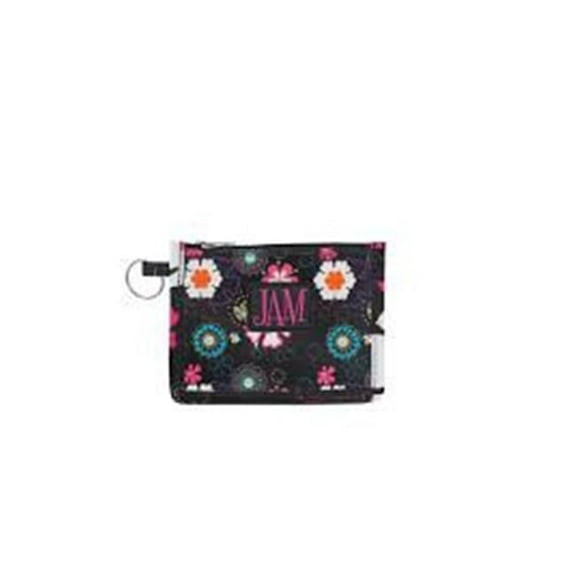 Joann Marie Designs P2IDBFP Poly Id Pouch - Black Flower Power Pack of 6