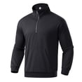 thumbnail image 5 of Men's Quarter Zip Pullover Casual Lightweight Sweatshirt with Long Sleeve Black, 5 of 6