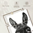 thumbnail image 6 of Elephant Stock Peeking Donkey In Black And White Wall Art - Vertical Multi Panel Canvas - Living Room Wall Decor - Animal Multi Panel - Black And Gray Decor By Sisi And Seb - 36" x 57", 6 of 8