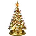 thumbnail image 5 of Gymax 15 Inch Artificial Christmas Tree Tabletop Luminous Ceramic Tree Gold, 5 of 9