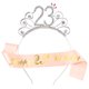 thumbnail image 1 of Conjunto de cumpleaños 13 11 10 15 21 30 40 50 60 Cintas para el pelo Cinturón de etiqueta Correas de hombro estampadas, 1 of 6