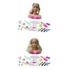 2xGirls Make Up Set Doll Styling Head with Cosmetics And Accessories Playset
