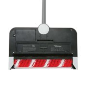 Voom Rechargeable Cordless Sweeper, Bagless, Self-Cleaning Roller, 360-Degree Swivel, Red/Gray, Lightweight, 60-Minute Battery