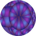 thumbnail image 1 of Ahgly Company Machine Washable Indoor Round Transitional ly Purple Area Rugs, 8' Round, 1 of 7