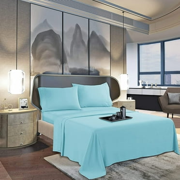 Elegant Comfort® Silky-Soft 1800 Series - Wrinkle-Free 2-Piece Pillowcases, King Size, Aqua Blue