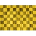 thumbnail image 1 of Ahgly Company Indoor Rectangle Checkered Yellow Modern Area Rugs, 5' x 7', 1 of 4