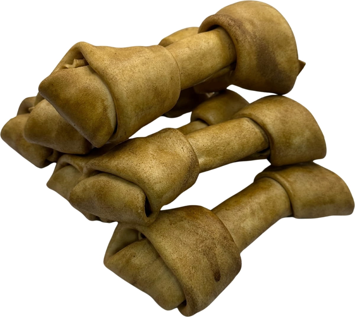 Knotted 8 to 9-in Peanut Butter Flavor Rawhide Bone Dog Treats, 6 CT