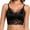 Black, variant on French Lace Push Up Bra Adjustable Straps Fixed Cup Satin Wirefree for Casual Home Wear, M, Coffee