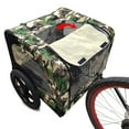 thumbnail image 4 of Pet Bike Trailer, Dog Cart for Bicycle, Easy Folding Cart Frame, Quick Release Wheel, Non-Slip Floor, Internal Leash, Suitable for Small and Medium Pets (Camouflage), 4 of 9